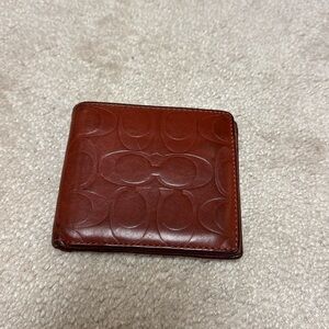 Authentic Burnt Orange Coach Wallet